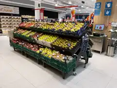 Двусторонний стеллаж для овощей и фруктов на колёсах