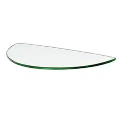 Полка Melon Glassart, 400x230x8 мм, прозрачное стекло, максимальная нагрузка 2 кг
