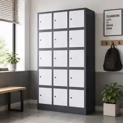 Металлический шкаф для хранения с 15 дверями 900×400×1850 мм