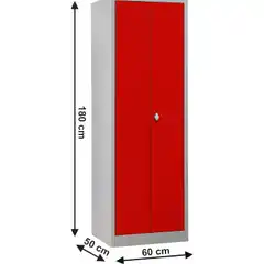Металлический шкаф для одежды и оборудования с 5 отделениями, 500 × 500 × 2000 мм