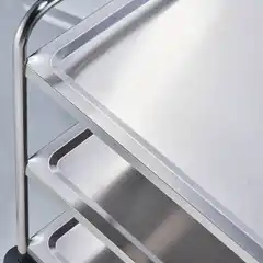 Тележка для официанта из нержавеющей стали, 3 полки.