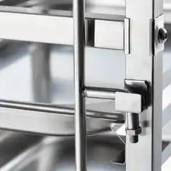 Транспортная тележка из нержавеющей стали, 14x GN 1/1