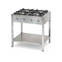 Профессиональная газовая плита с 4 конфорками и зоной хранения, 24,5 кВт