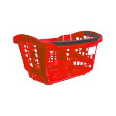Пластиковая корзина для покупок 20 л с одной чёрной ручкой, синяя