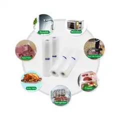 Гофрированные рулоны для вакуумной упаковки 200 × 6000 мм, 2 шт.