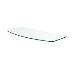 Выпуклая полка Glassline, из прозрачного стекла, размер 600×200/240×8 мм