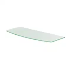 Выпуклая полка Glassline, из прозрачного стекла, размер 600×200/240×8 мм