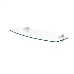 Выпуклая полка Glassline, из прозрачного стекла, размер 600×200/240×8 мм