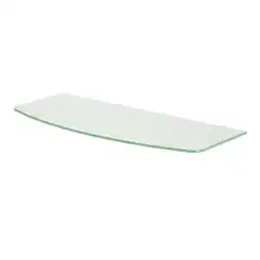 Выпуклая полка Glassline, из прозрачного стекла, размер 600×200/240×8 мм