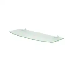 Выпуклая полка Glassline, из прозрачного стекла, размер 600×200/240×8 мм
