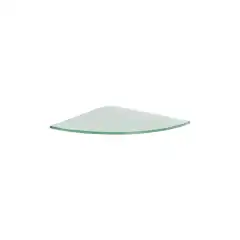 Угловая полка Glassline, из прозрачного стекла, размер 250x250x8 мм