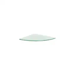 Угловая полка Glassline, из прозрачного стекла, размер 250x250x8 мм