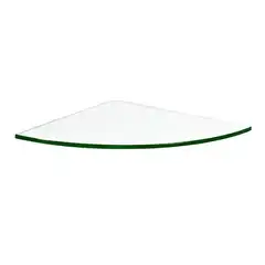 Угловая полка Glassline, из прозрачного стекла, размер 250x250x8 мм