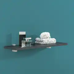 Полка Glassline с прямыми углами, 600x200x8 мм, чёрного цвета