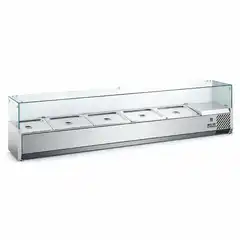 Настольная холодильная витрина для ингредиентов 1500 мм, 6×GN 1/3 HKN-VRX1500/380