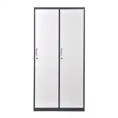 Металлический шкаф с 2 дверьми, белый-серый 900x500x1850 mm