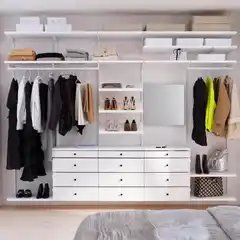 Решение для открытого шкафа в спальне