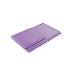 Доска белая, 26.5x32.5x(В)1.2 см - GN1/2, с канавкой для слива, полиэтилен HDPE 500, соответствует нормам гигиены HACCP