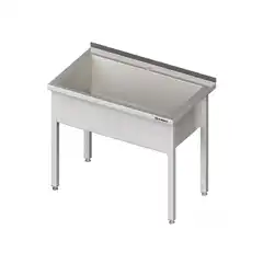 Стол из нержавеющей стали с мойкой, h=400, 1000x600x850 mm, STALGAST