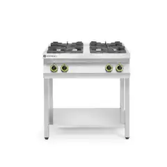 Профессиональная газовая плита Kitchen Line с 4 конфорками без духового шкафа 800x700x(H)900 мм