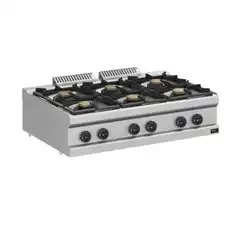Профессиональная газовая плита с 6 конфорками Apach APRG-117T/PL, 42 кВт