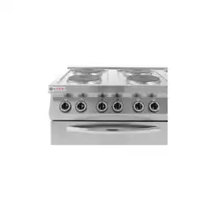 Кухонная машина Kitchen Line, 6 электрических конфорок Hendi, 15.6W, размеры 1200x700x(H)900мм