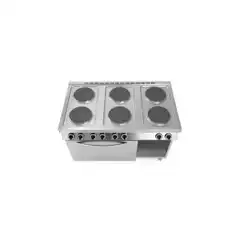 Кухонная машина Kitchen Line, 6 электрических конфорок Hendi, 15.6W, размеры 1200x700x(H)900мм