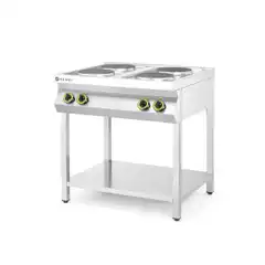 Электрическая плита Kitchen Line открытая, Hendi, с 4 конфорками, размеры: 800x700x(H)900 мм