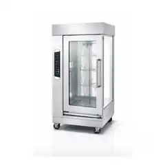 Ротационный газовый гриль для кур, емкость 24 курицы, 220 В