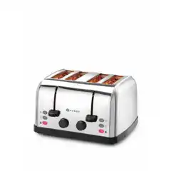 Тостер на 4 ломтика, нержавеющая сталь, 240V/1500W, 295x335x(H)180mm