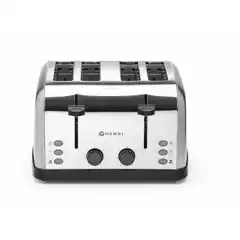 Тостер на 4 ломтика, нержавеющая сталь, 240V/1500W, 295x335x(H)180mm
