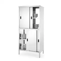 Проходные шкафы из нержавеющей стали с раздвижными дверями Kitchen Line