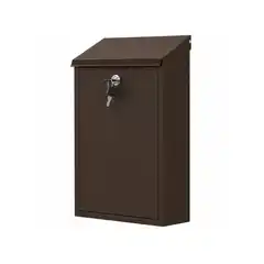 Металлический почтовый ящик настенный 400×250×100 мм серый