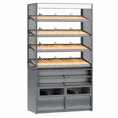 Стеллаж коммерческий хлебобулочный с задней загрузкой для зоны Food to Go