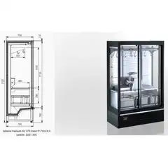 Специализированная витрина для продажи мяса Indiana medium AV 070 meat D 210-DLA - 937