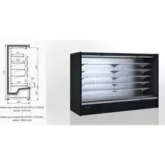 Полувертикальная витрина Indiana eco medium AV 070 MT O170-DLA - 937
