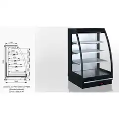 Полувертикальная витрина Louisiana eco NSV 095 heat O 160 (Rounded sidewall) - 905