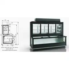 Витрина для замороженных продуктов Alaska combi 2 AHV 110 LT D/C 220 DLA - 1250