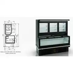 Комбинированная витрина Alaska combi 2 AHV 090 LT/MT O/C 200-D/SLA - 1250