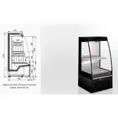 Полувертикальная витрина Indiana eco ASV 070 wine O 144-DLA - 640