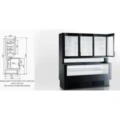 Комбинированная витрина Alaska combi 2 FG AHV 090 LT D/C 218-D-SLA - 1250