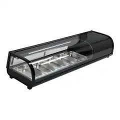Витрина для суши 5x1/2 GN 175x39x37 черный