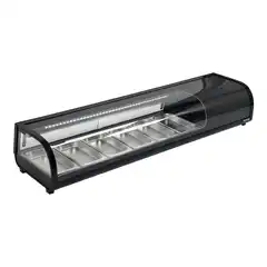 Витрина для суши 5x1/2 GN 175x39x37 черный