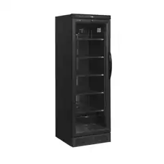 Холодильный шкаф-витрина со стеклянной дверью, чёрный, 347 л, CEV425 BLACK