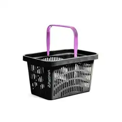 Plastimark Onda 28L black basket purple handle