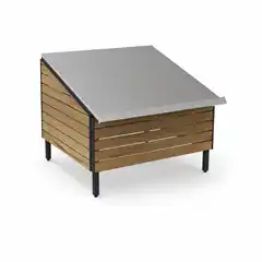Торговые стеллажи с отделкой под дерево для фруктов и овощей