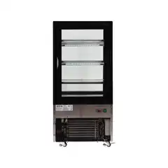 Холодильная витрина 350л, 650x805x1445 см, черная