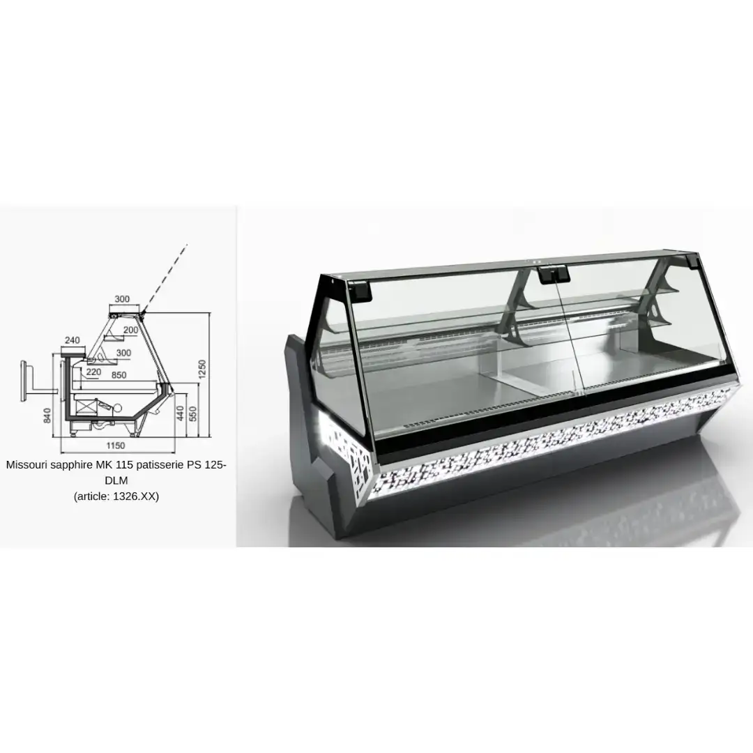 Витрина Missouri sapphire MK 115 patisserie PS 125-DLM - 937