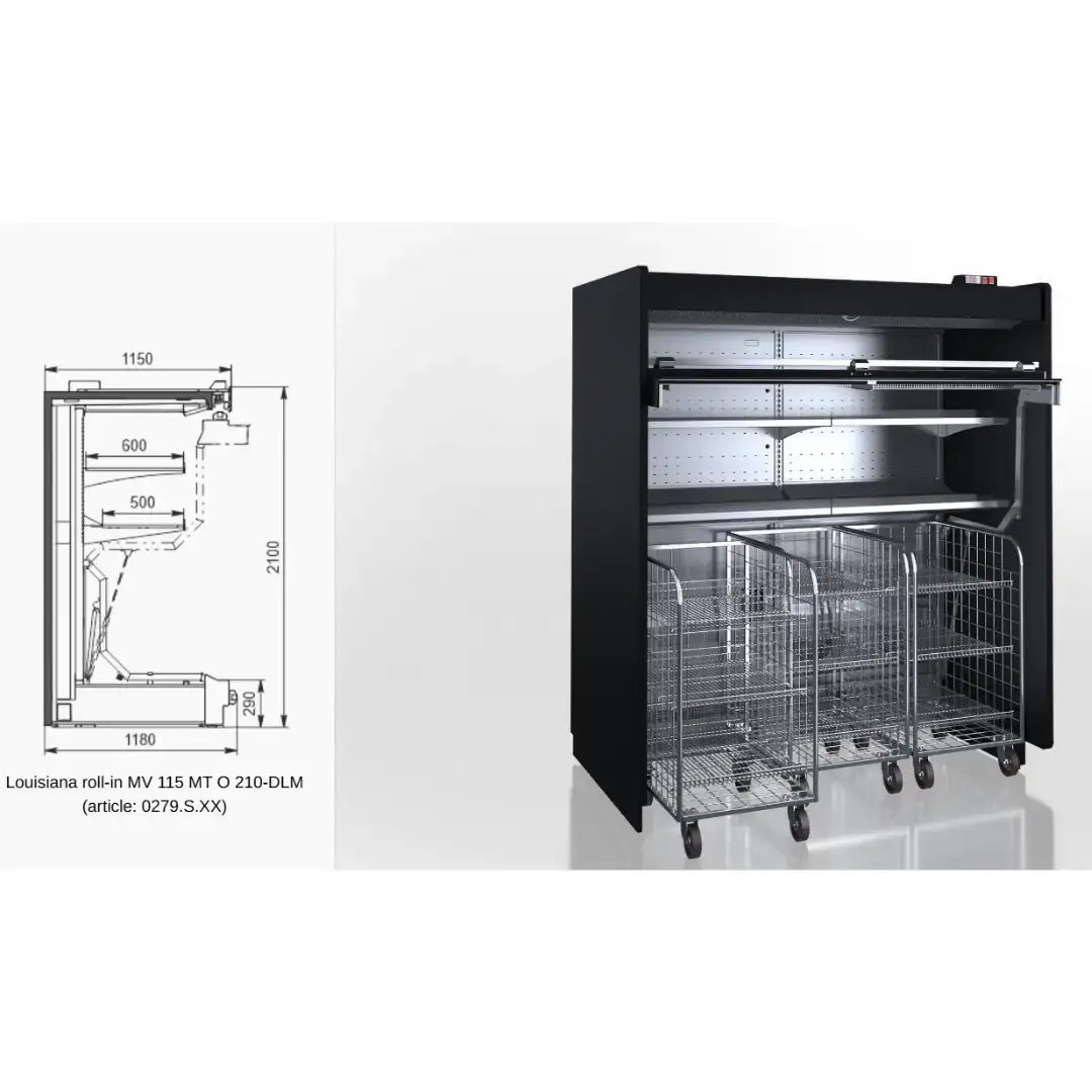 Витрина Louisiana roll-in MV 115 MT O 210-DLM - 2500