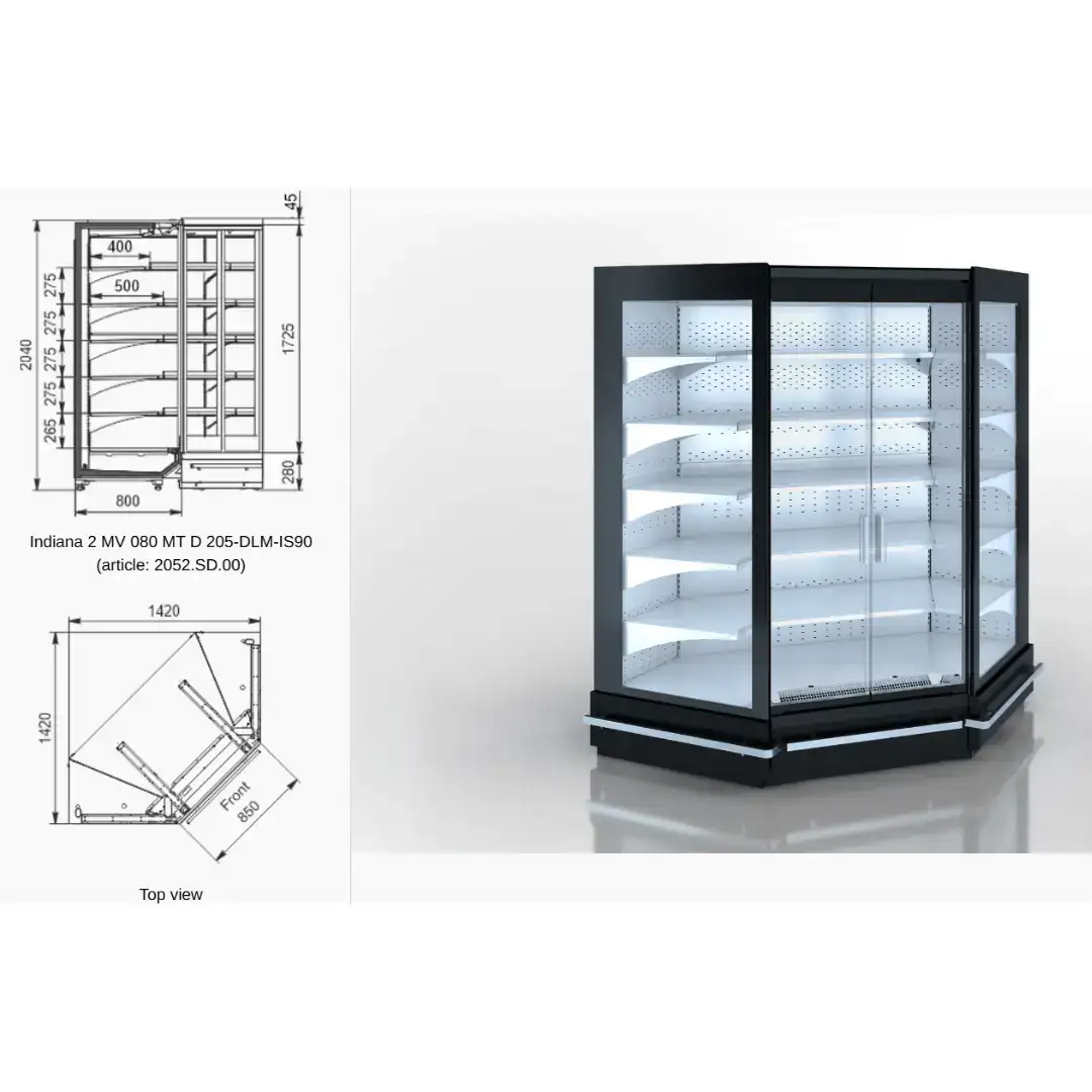 Витрина Indiana 2 MV 080 MT D 205-DLM - IS90